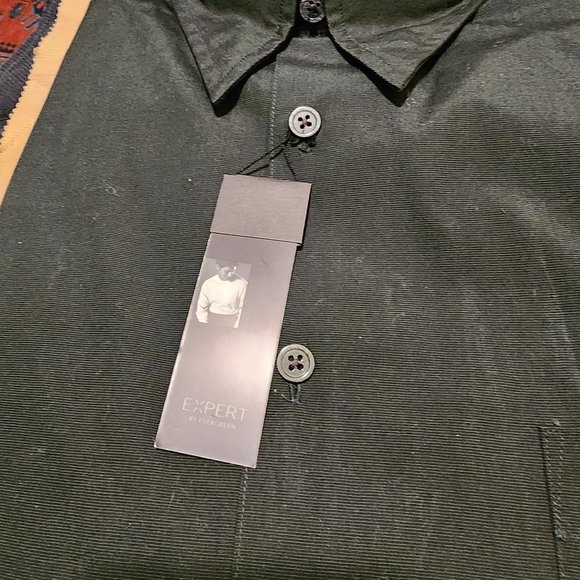 NEW EXPERT BUTTON CUFF AND COLOR BLACK SHIRT, SIZE L - Picture 1 of 4